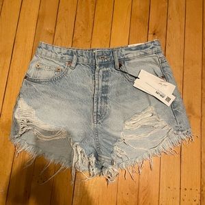 NWT ZARA Distressed Shorts
